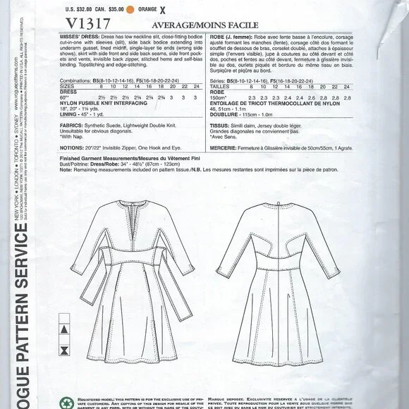 Vogue American Designer Pattern: Chado Ralph Rucci - UNCUT - Picture 2 of 3